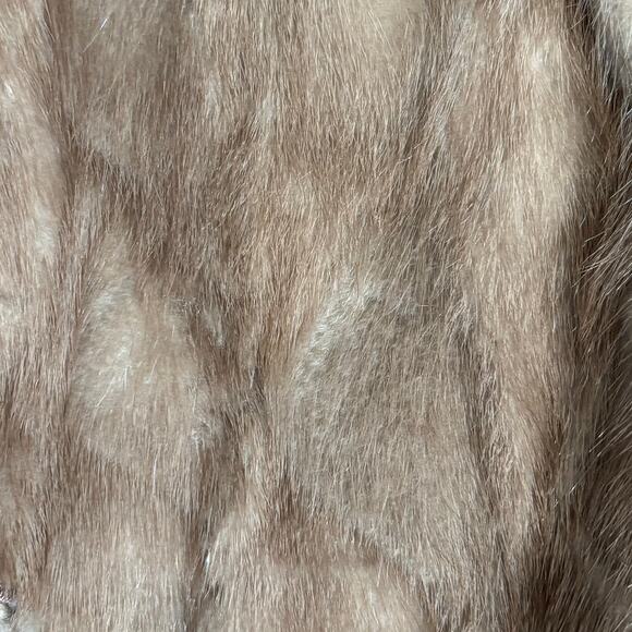 Vintage 60s A Herman Furs Brown Mink Fur Coat Mid Length Lined Classic Luxury - Picture 16 of 16